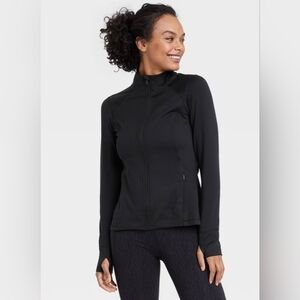 All In Motion Black Full-Zip Athletic Jacket